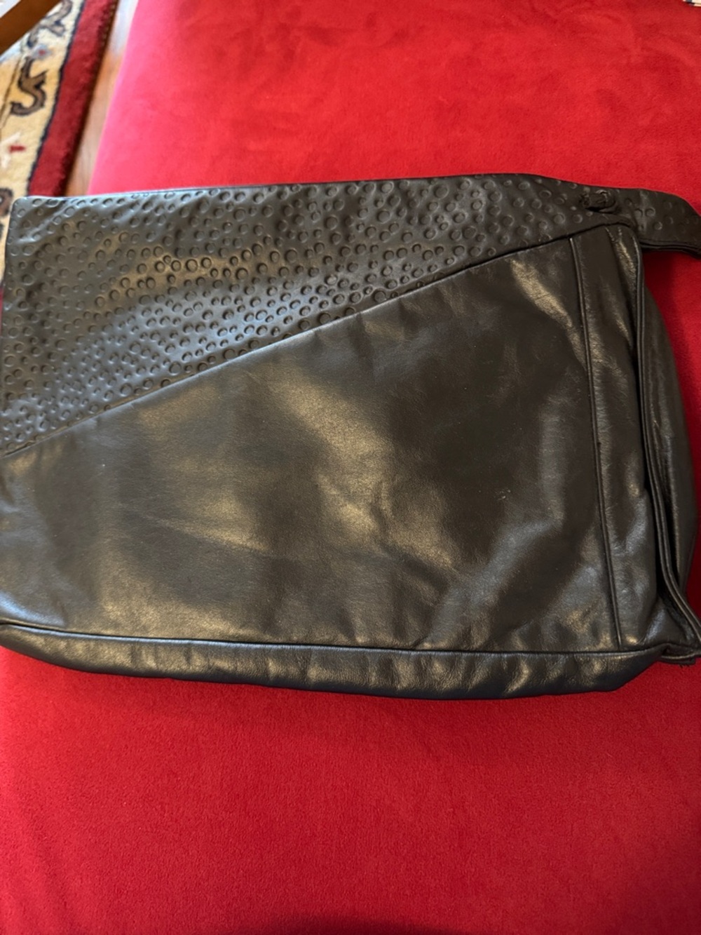 Black Leather clutch Bag